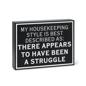 Black and White Decorative Sign